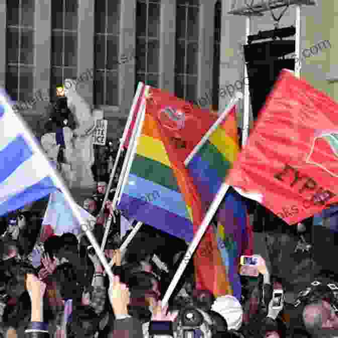 A Crowd Gathered At A Populist Rally, Waving Flags And Listening To A Charismatic Leader. The Politics Of Our Time: Populism Nationalism Socialism