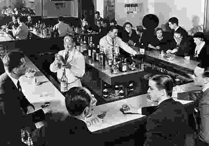 A Crowded Speak Easy During The Prohibition Era, Filled With People Enjoying Illegal Drinks. Rum Runners And Moonshiners Of Old Florida