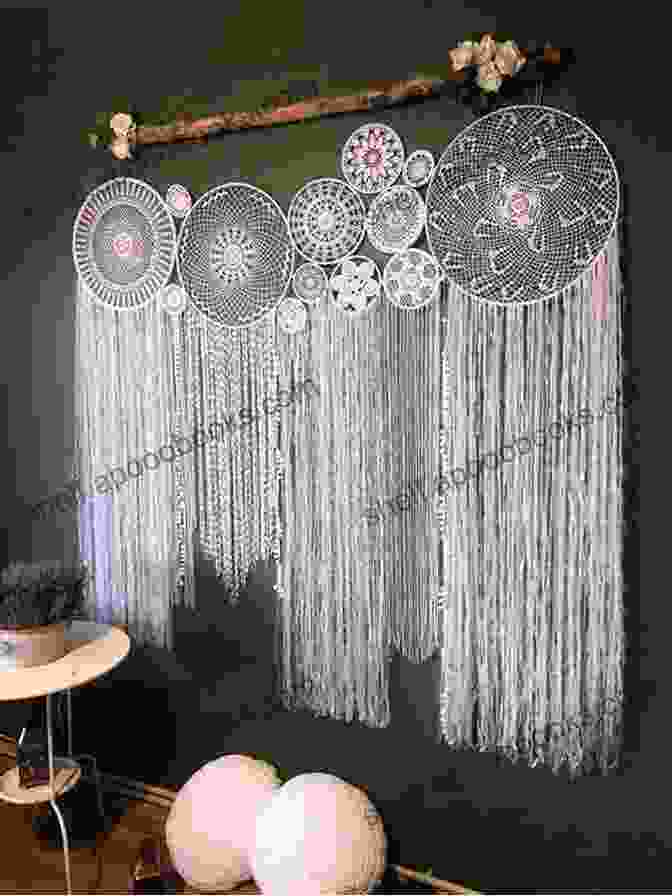 A Photo Of A Child's Room Decorated With Creative Handmade Decor, Including A Dreamcatcher And A Wall Hanging Animal Friends To Sew: Simple Handmade Decor Toys And Gifts For Kids