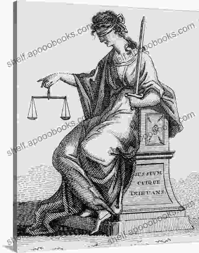 A Stylized Depiction Of Lady Justice Holding A Scale In One Hand And The Constitution In The Other, Representing The Fragility Of Democracy In The 21st Century Unmasking The Administrative State: The Crisis Of American Politics In The Twenty First Century