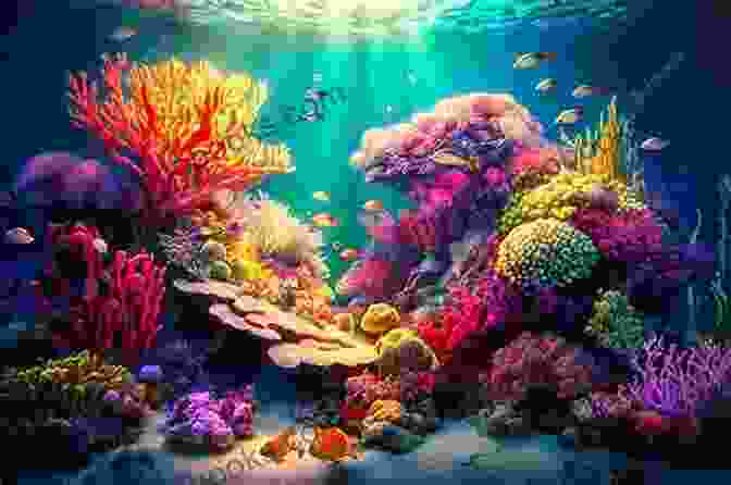 A Vibrant Coral Reef Teeming With Colorful Fish And Other Marine Life Coastal And Marine Environmental Education (Brazilian Marine Biodiversity)