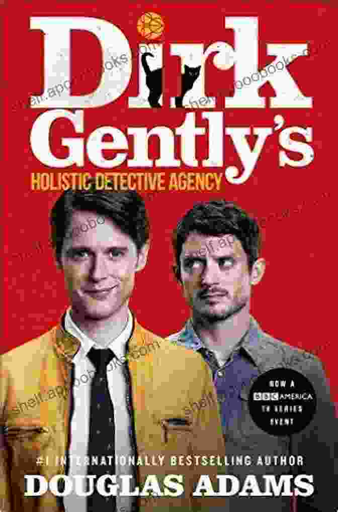 Book Cover Of Dirk Gently's Holistic Detective Agency Showing A Man With A Beard And Mustache Wearing A Tan Suit And Sitting In A Chair With His Legs Crossed Dirk Gently S Holistic Detective Agency