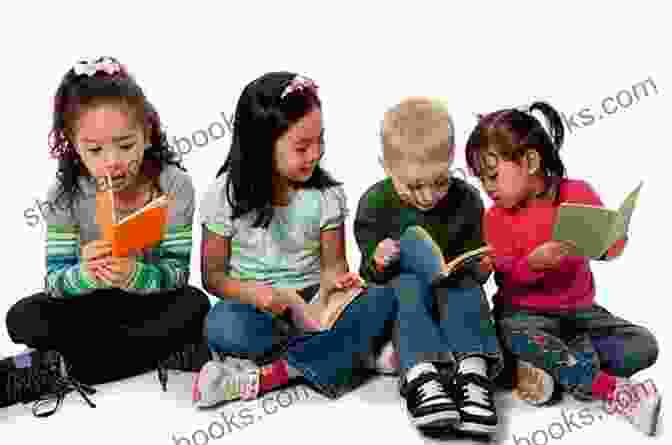 Group Of Children Reading And Smiling Life Literacy And The Pursuit Of Happiness: Supporting Our Immigrant And Refugee Children Through The Power Of Reading