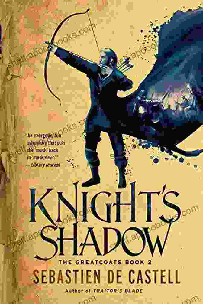 Knight Shadow: The Greatcoats Book Cover, Featuring A Silhouetted Knight On Horseback Against A Stormy Sky Knight S Shadow: The Greatcoats 2