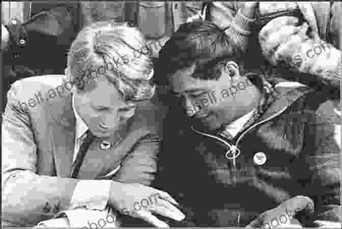 Robert F. Kennedy And Cesar Chavez Shaking Hands In A Field Of Migrant Workers One Night In America: Robert Kennedy Cesar Chavez And The Dream Of Dignity