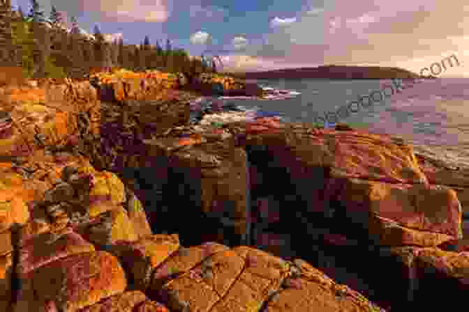 Stunning Sunrise Over The Rugged Coastline Of Acadia National Park Downeast Maine: Bar Harbor Acadia Mt Desert Northeast Harbor Beyond (Travel Adventures)