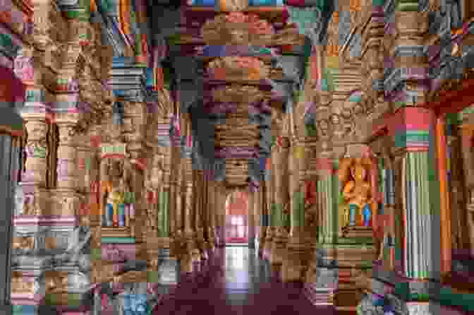 The Intricate Interior Of An Indian Temple, With Colorful Paintings And Carvings Photos Taken By Japanese Tourist In India