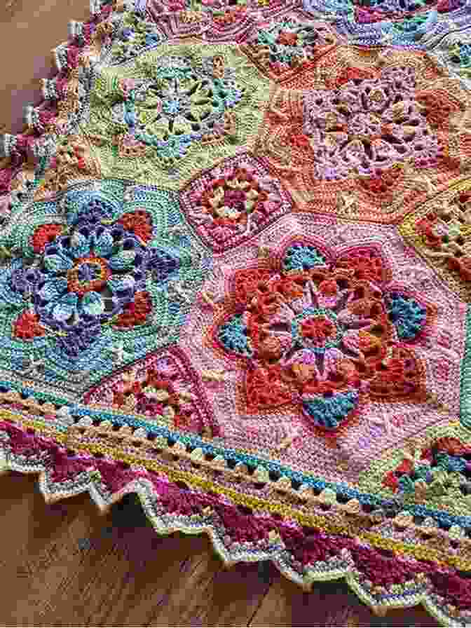 Vibrantly Crocheted Blanket Showcasing Intricate Patterns And Colors The Almanac Of Crocheting Dorothy Wilks